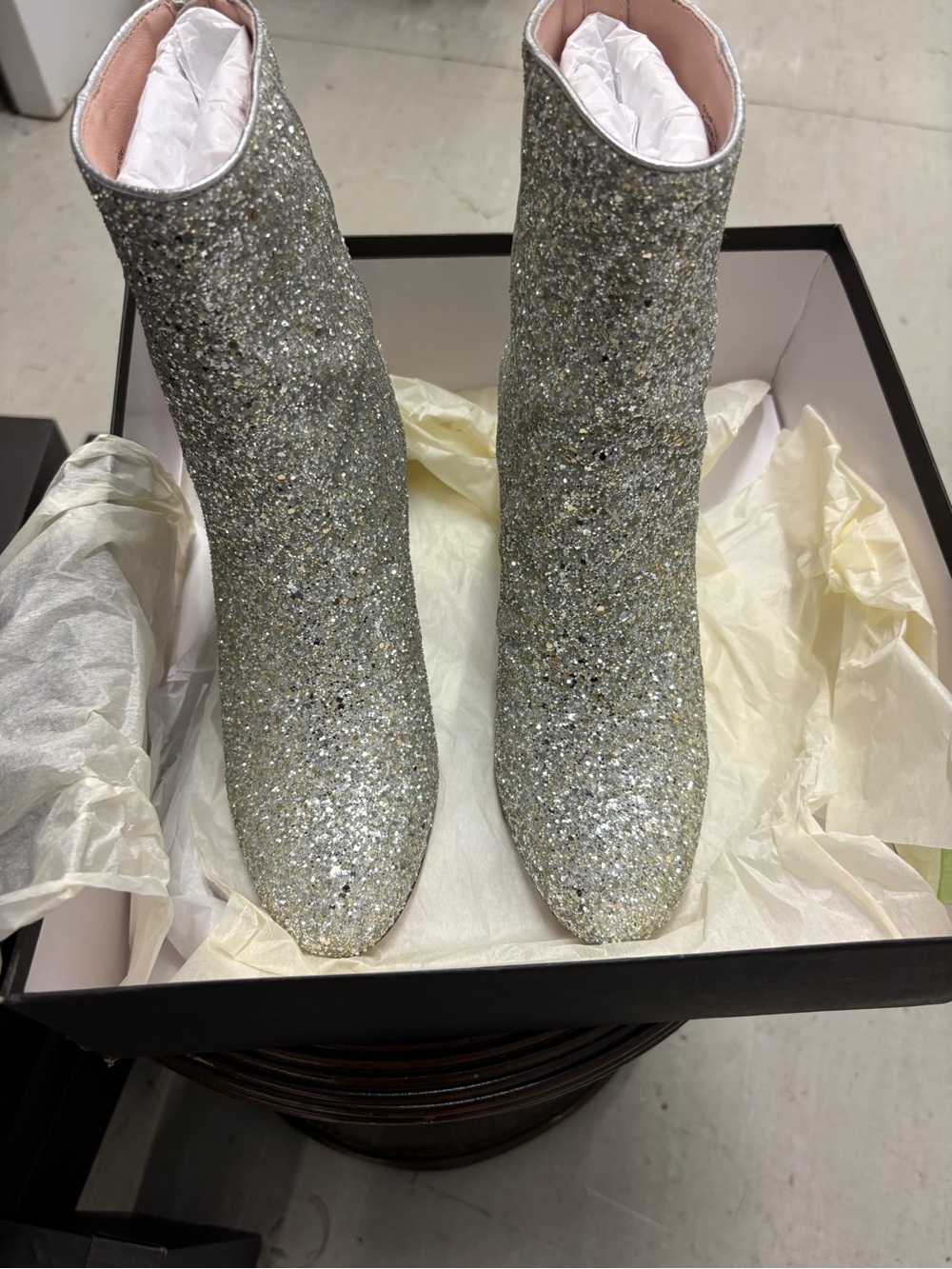 J. Crew Sadie Ankle Boots in Glitter. Size 9. Like New.